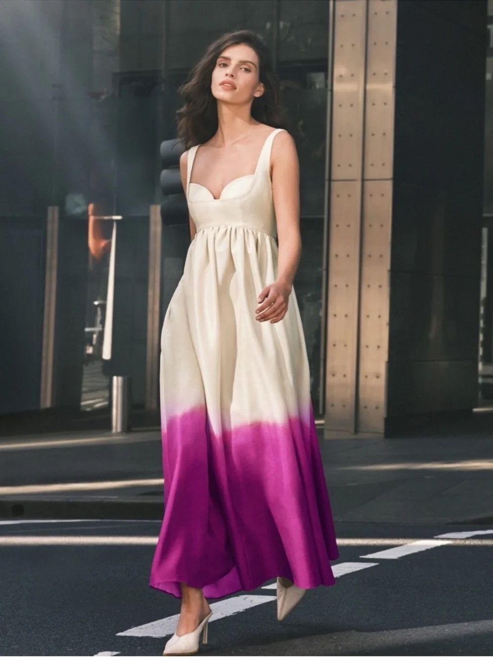 NWT Acler Redin Maxi Dress in Violet Landscape size 2US